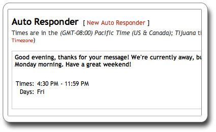 Mobile Messaging Auto-Responders