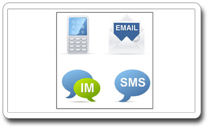 Receive incoming questions via email, chat, text message or on your microboard