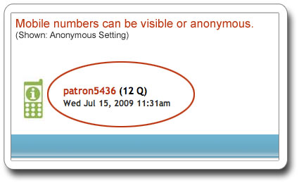 Anonymous or Shown Mobile Numbers