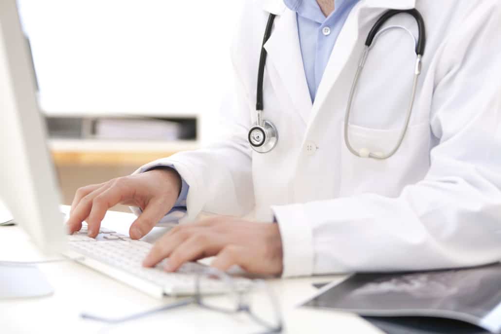 Doctor adding to patient recruitment database