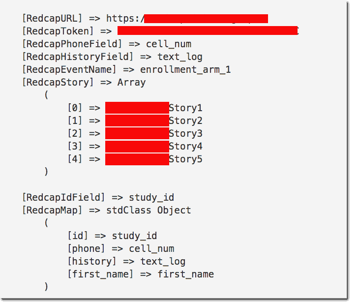 Mosio REDCap Integration Details